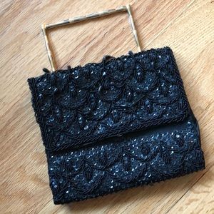 Vintage Vivant by Sarne beaded handbag wristlet